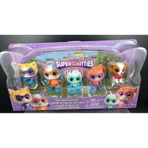 Disney Junior Super Kitties Hero Squad 5-Figure Set Ginny Buddy Bitsy Sparks